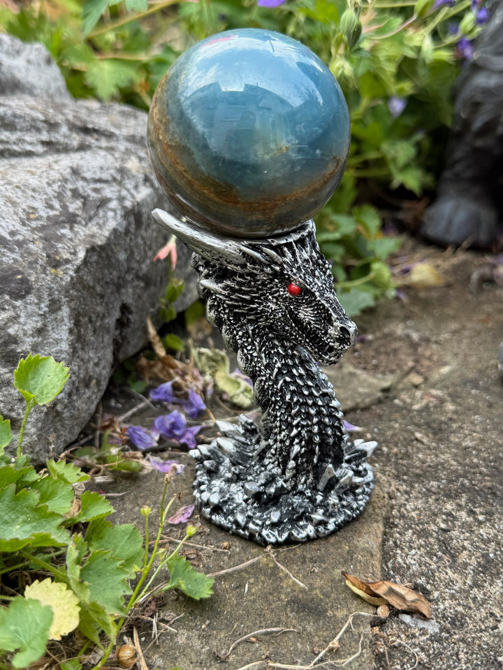 Silver Colour Dragon Sphere Holder