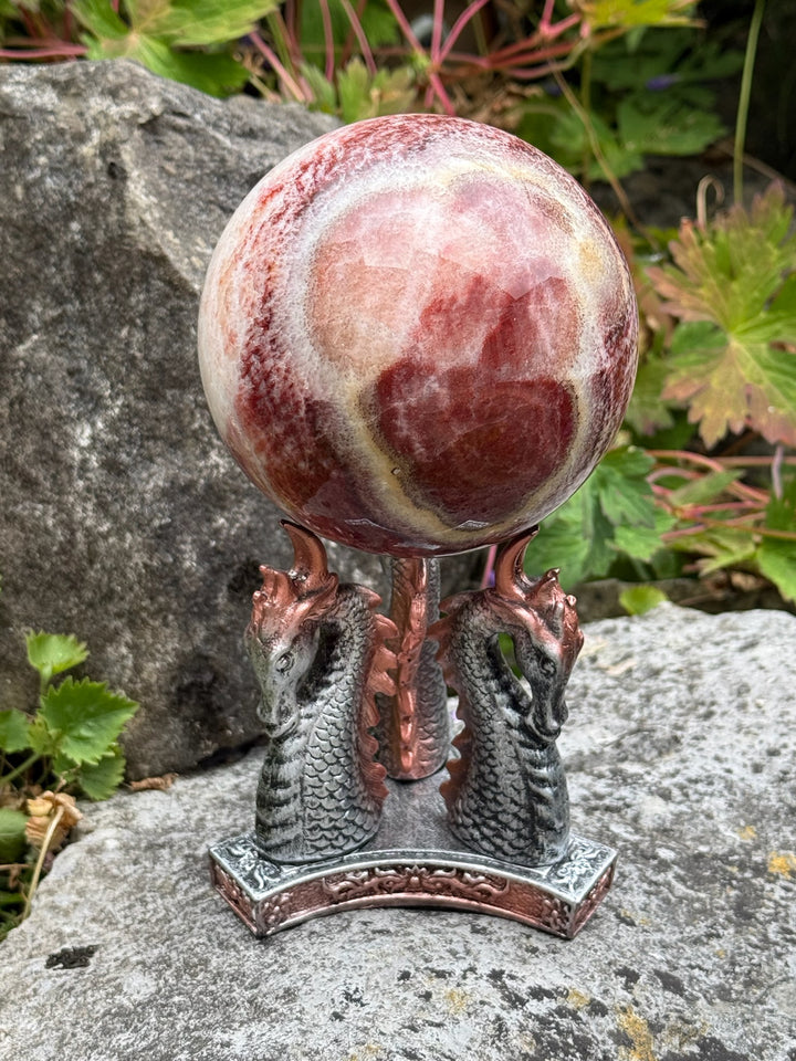 Silver Dragon Sphere Stand