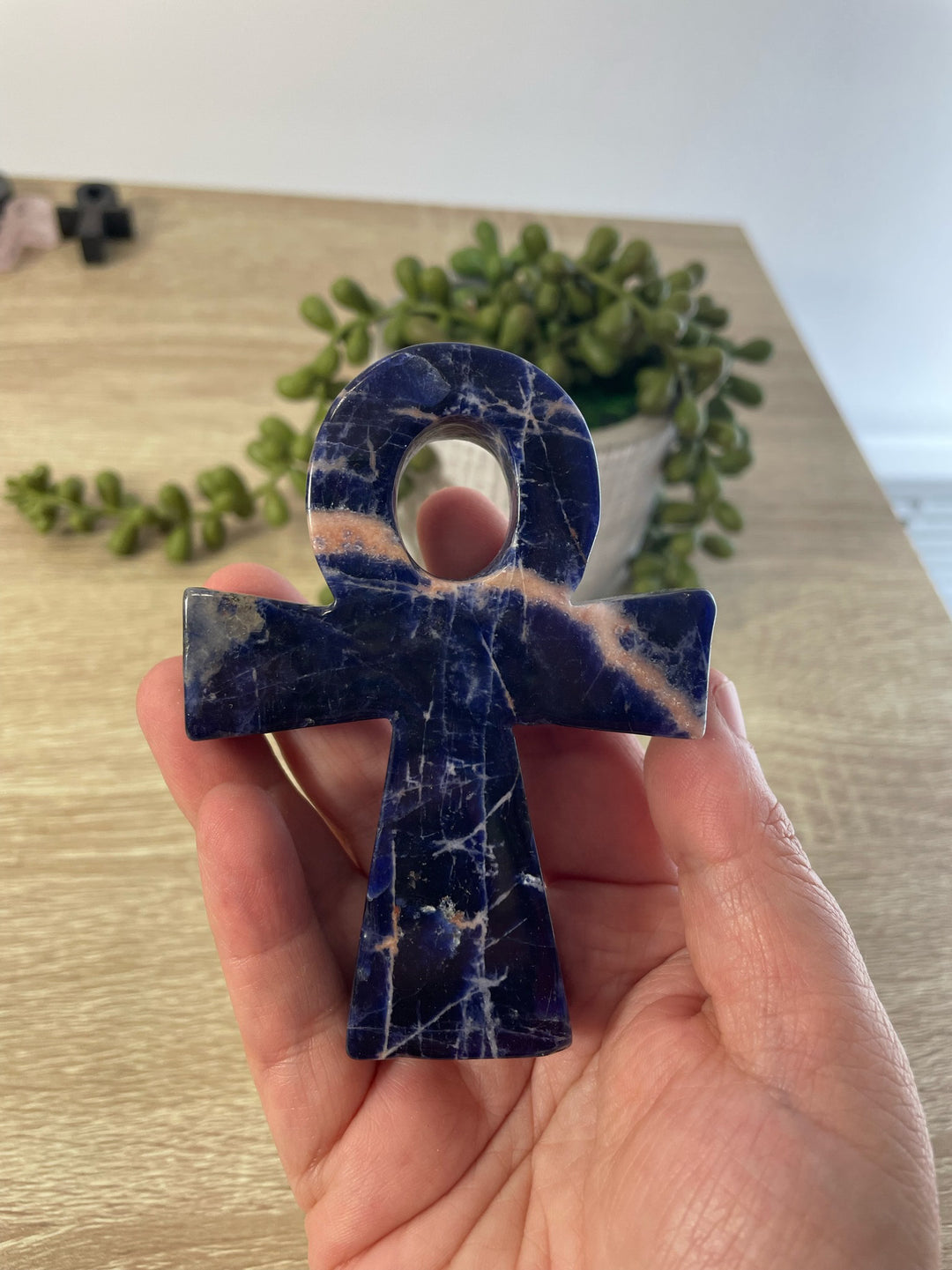 Sodalite Ankh