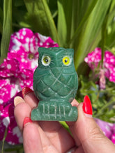 Load image into Gallery viewer, Green Aventurine Carved Owl
