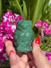 Load image into Gallery viewer, Green Aventurine Carved Owl
