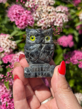 Load image into Gallery viewer, Labradorite Carved Owl
