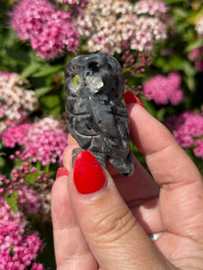 Labradorite Carved Owl