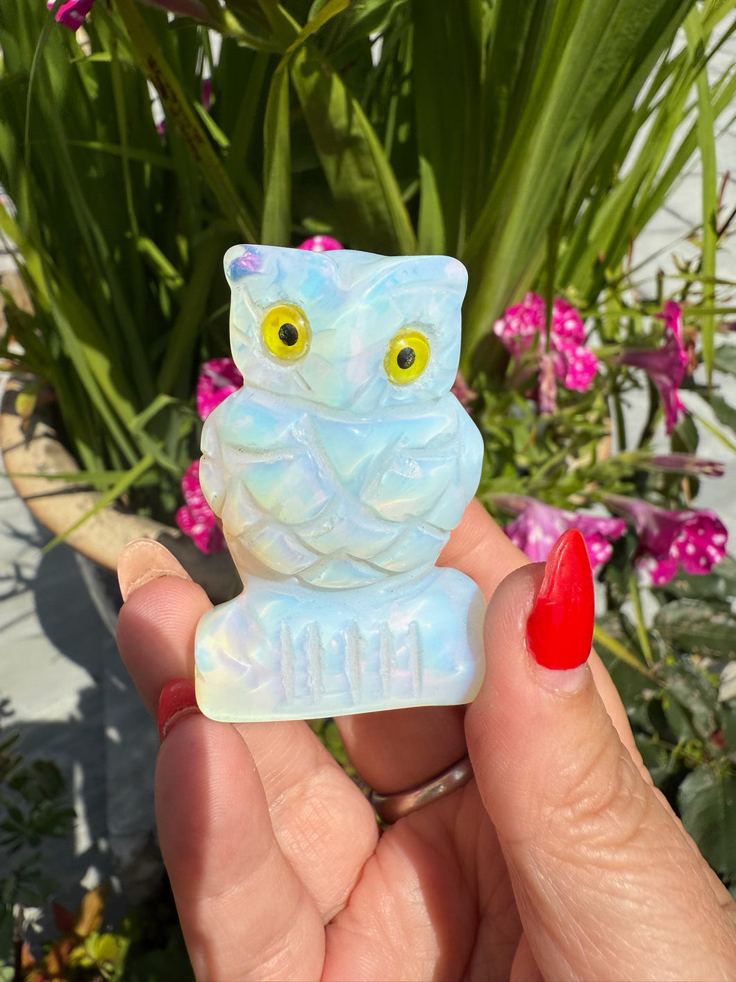 Opalite Carved Owl