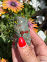 Load image into Gallery viewer, Bloodstone Carved Owl
