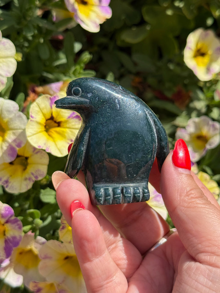 Moss Agate Penguin