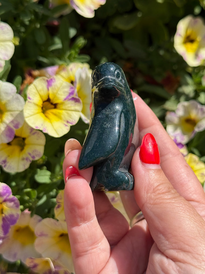 Moss Agate Penguin