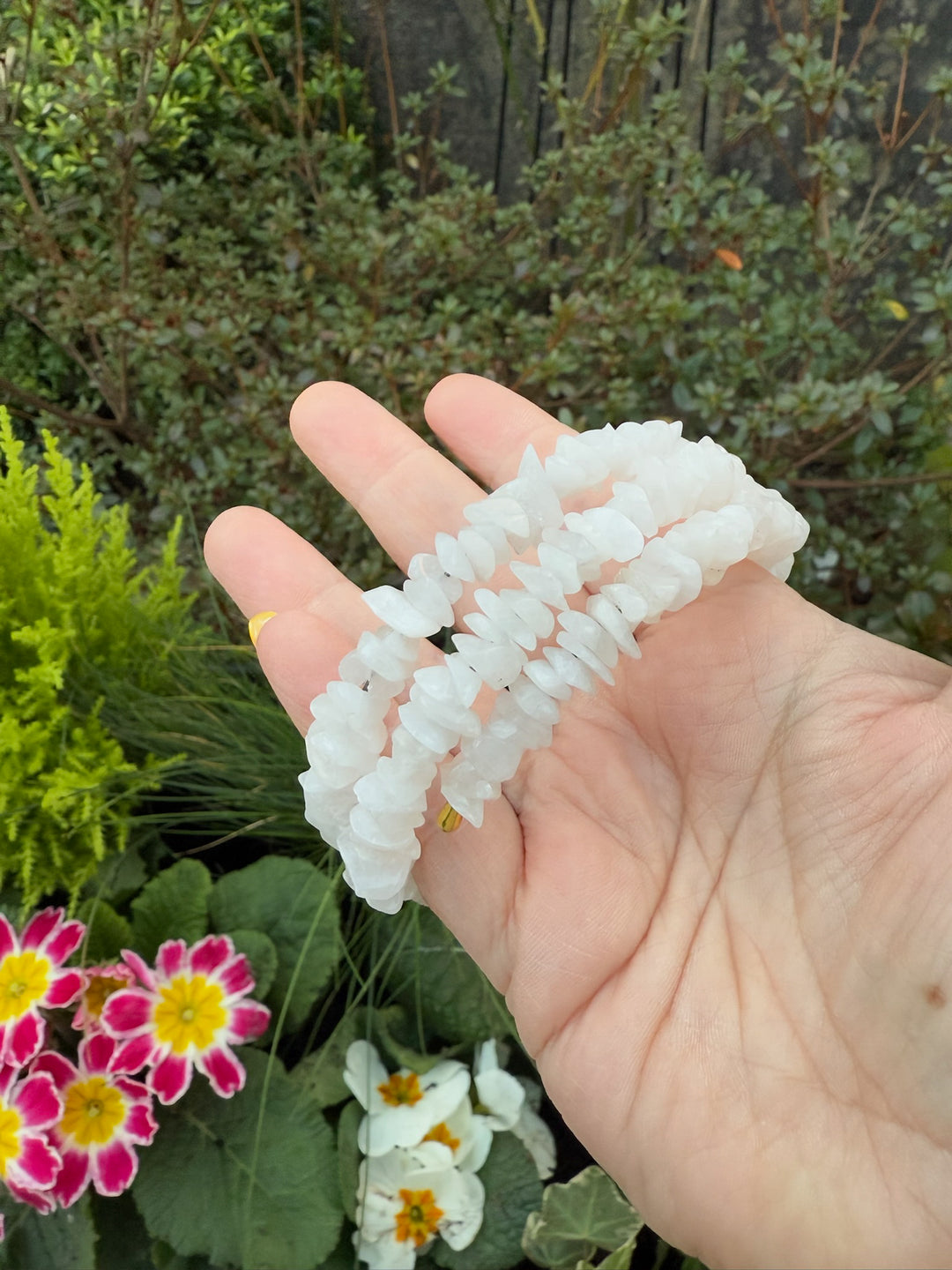 Milky Snow Quartz Wrap Bracelet