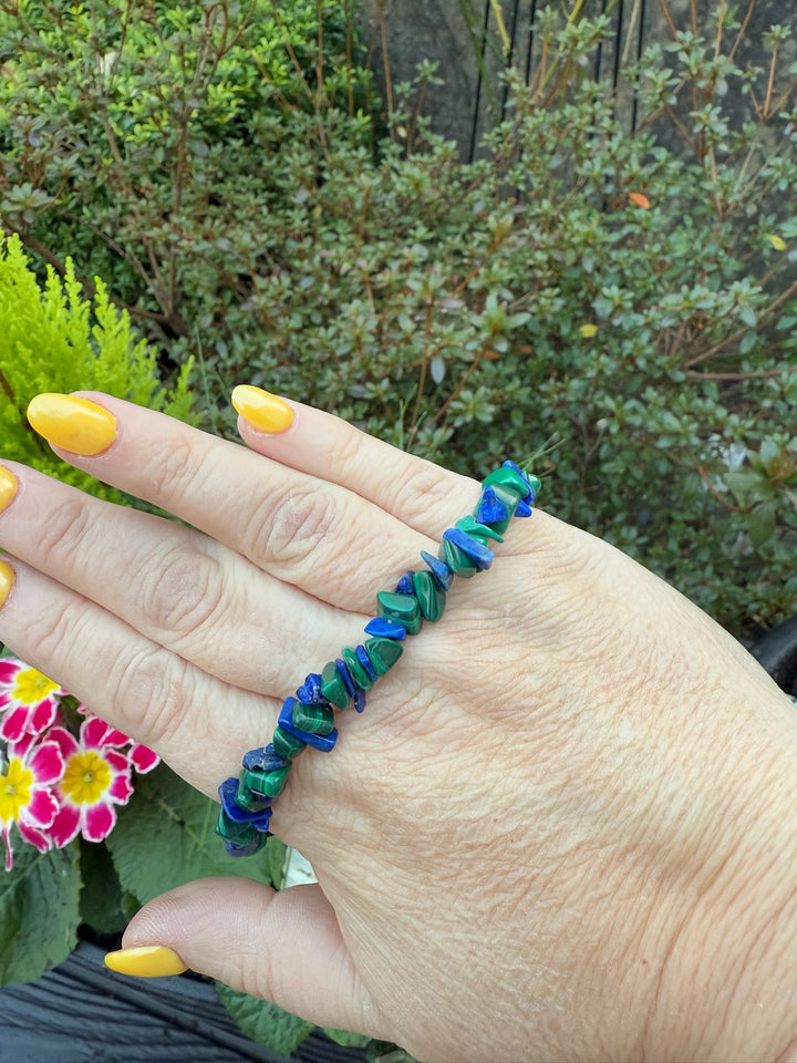 Malachite and Azurite Chip Bracelet