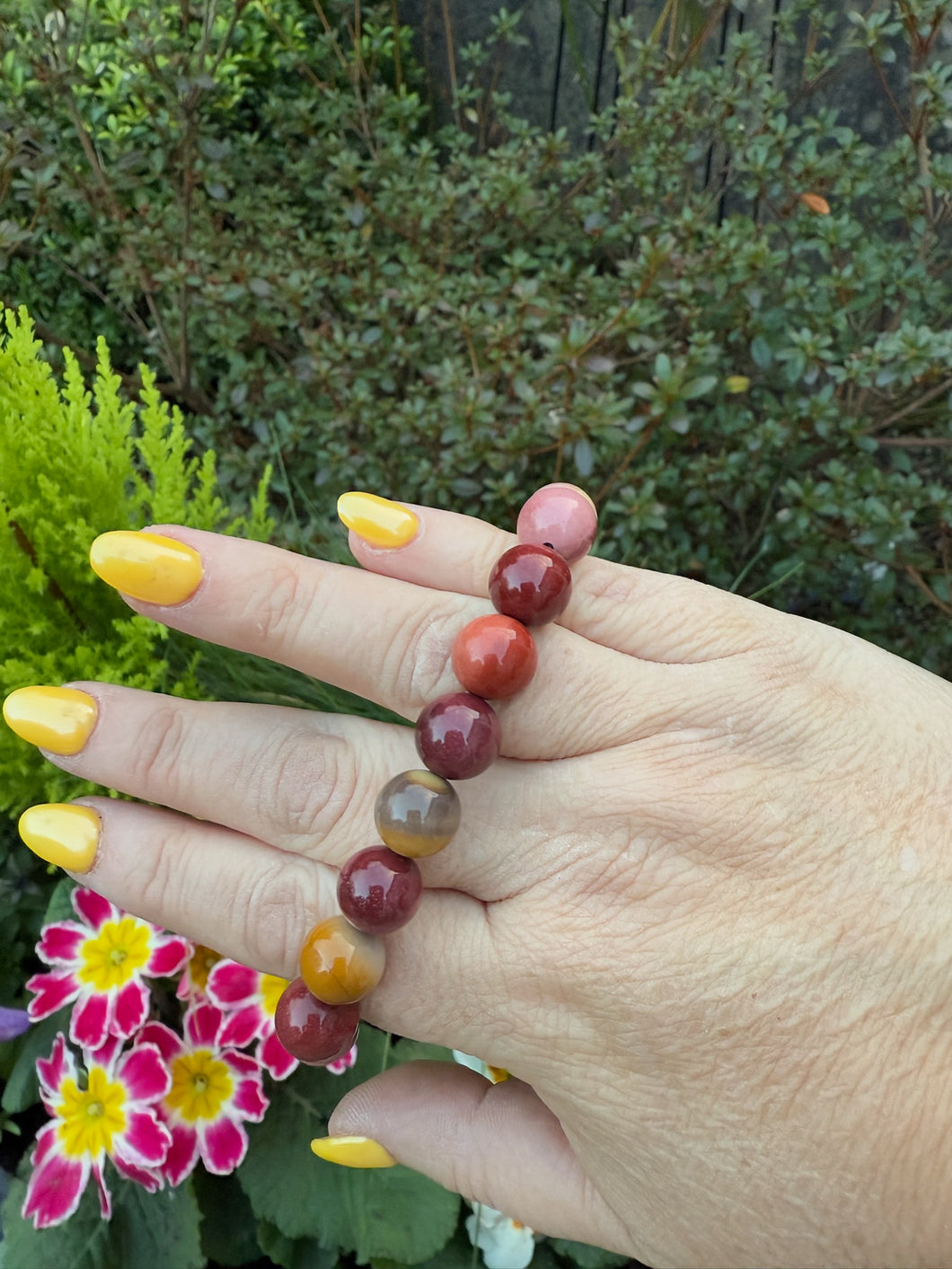 Mookaite 10mm Bead Bracelet