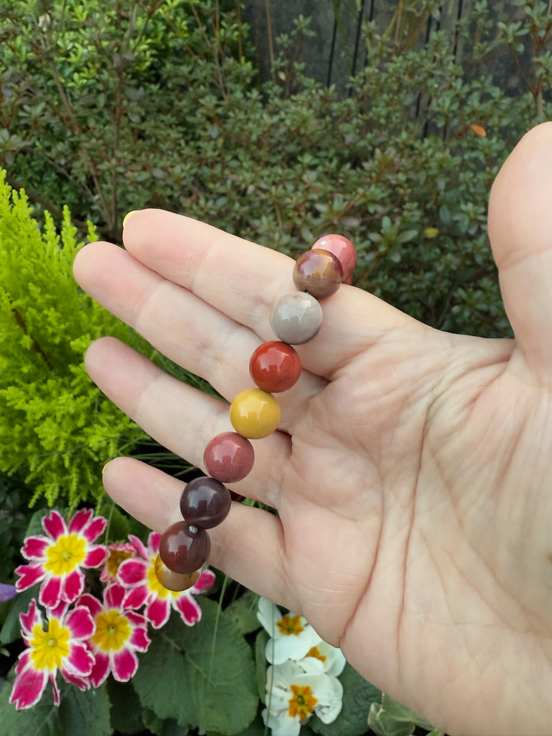 Mookaite 10mm Bead Bracelet