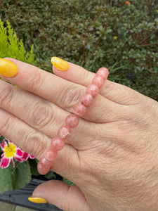 Rhodocrosite Bracelet 6mm Beads
