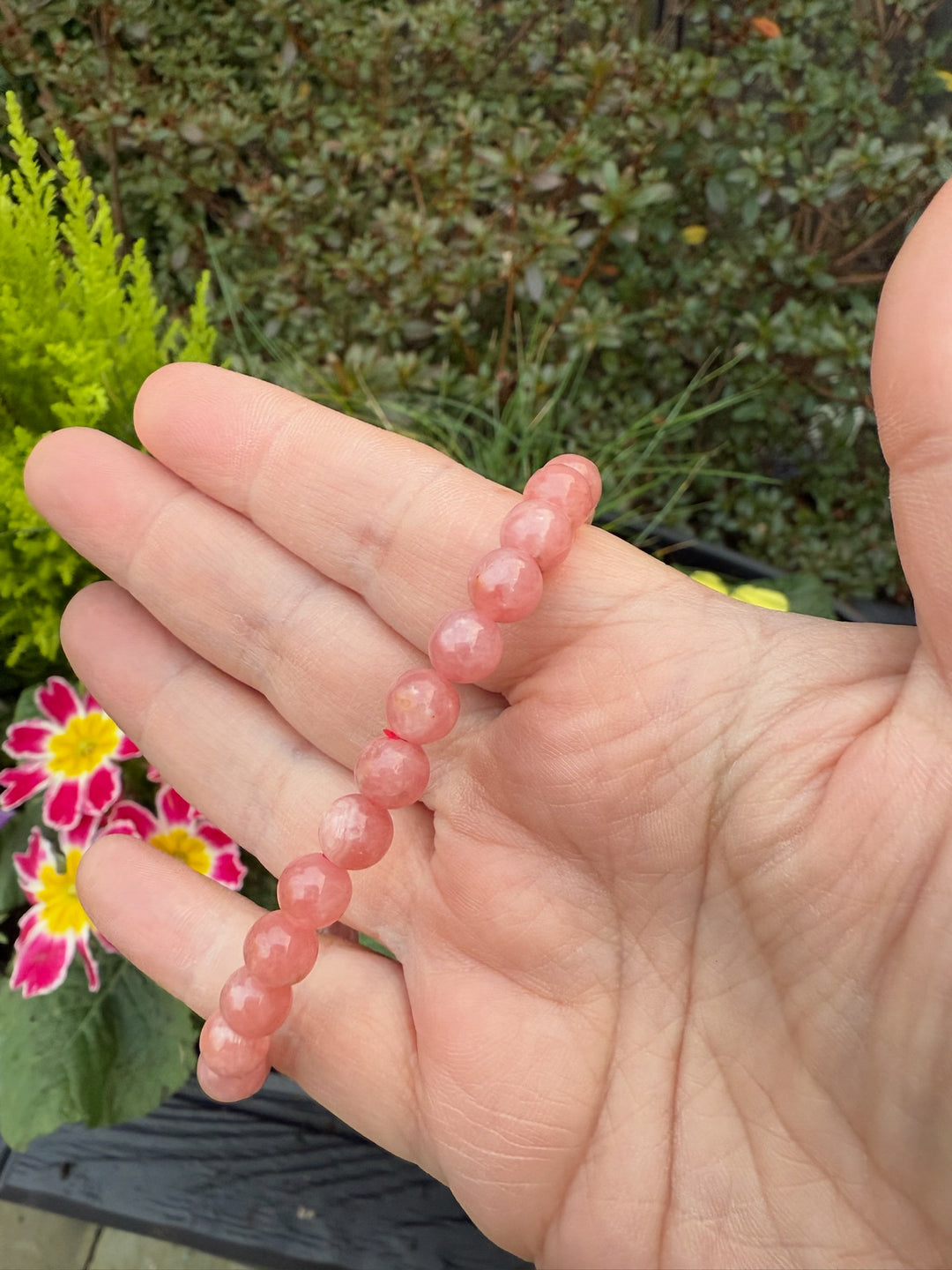 Rhodocrosite Bracelet 6mm Beads