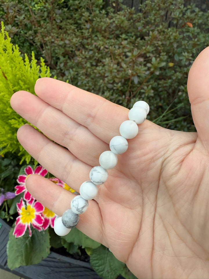 Howlite Bracelet 8mm Beads