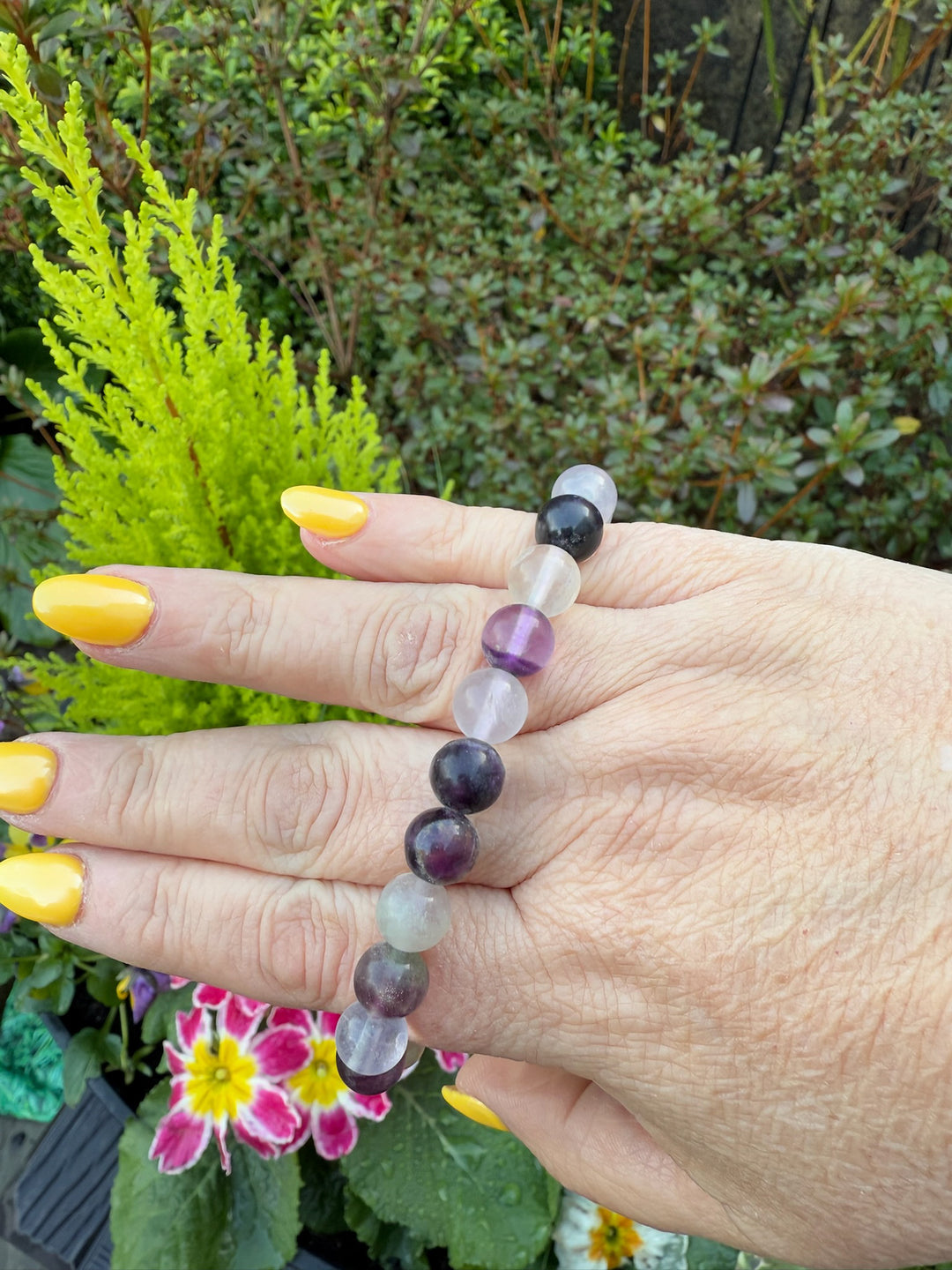 Fluorite Bracelet 8mm Beads
