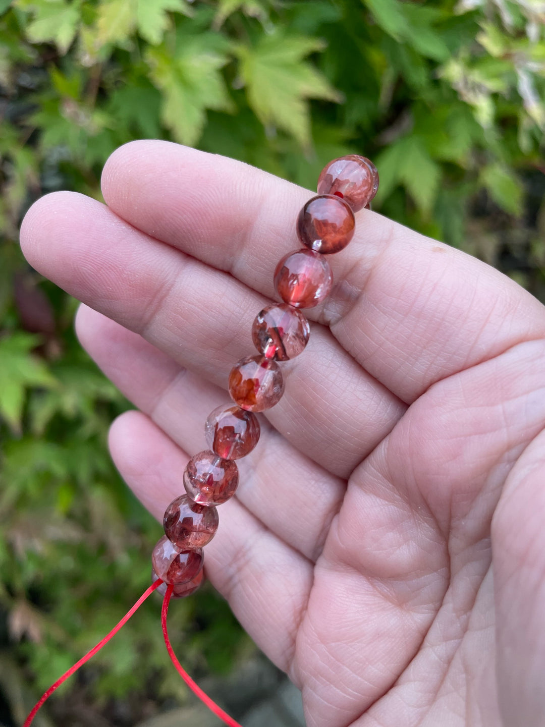 A High Quality Red Fire Quartz Bracelet with 8mm Beads