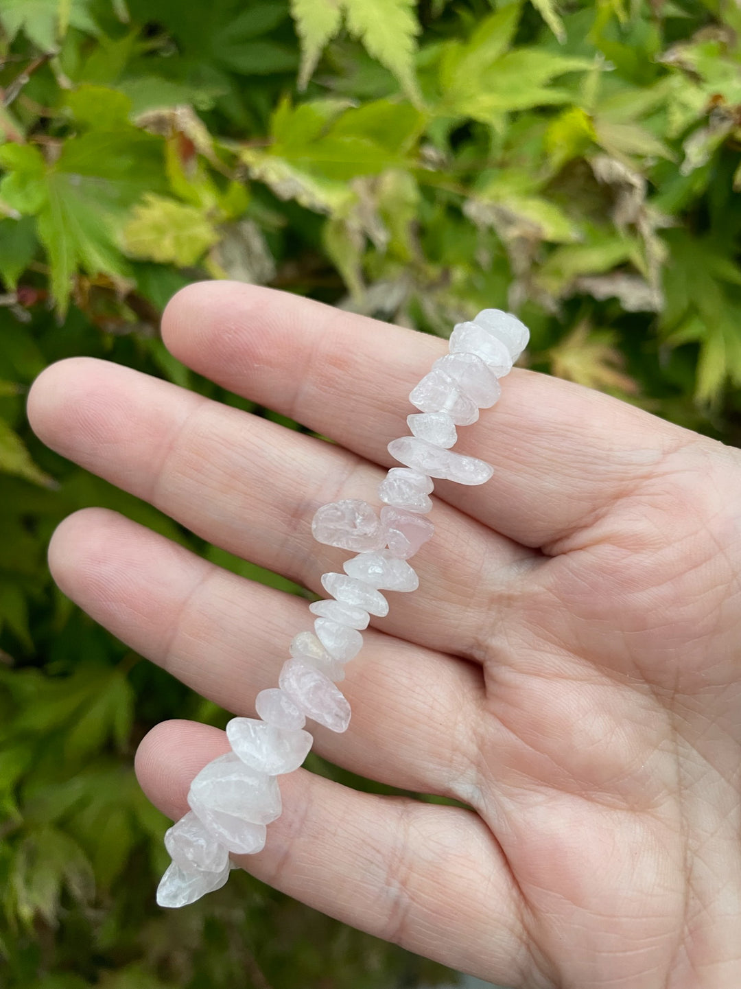 Rose Quartz Chip Bracelet