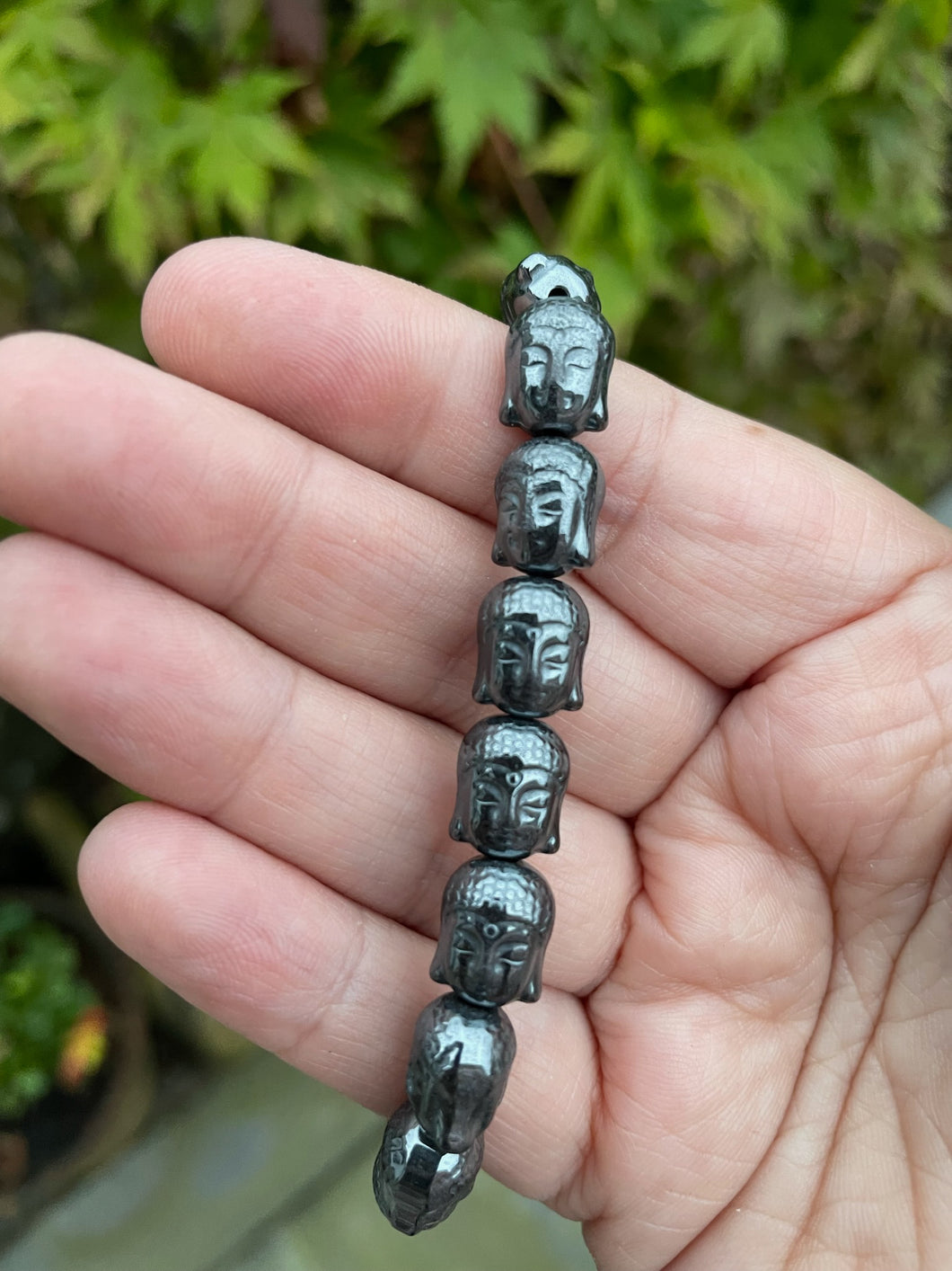 Terahertz Double Sided Buddha Head Bead Bracelet