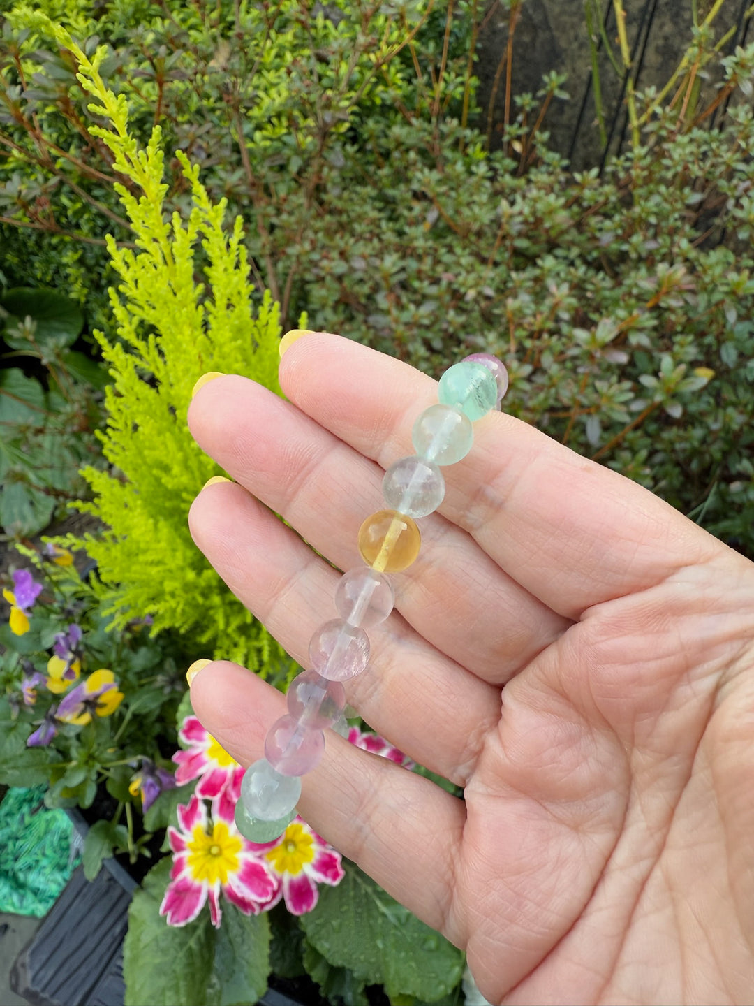 Lavender Fluorite Bracelet 8mm Beads