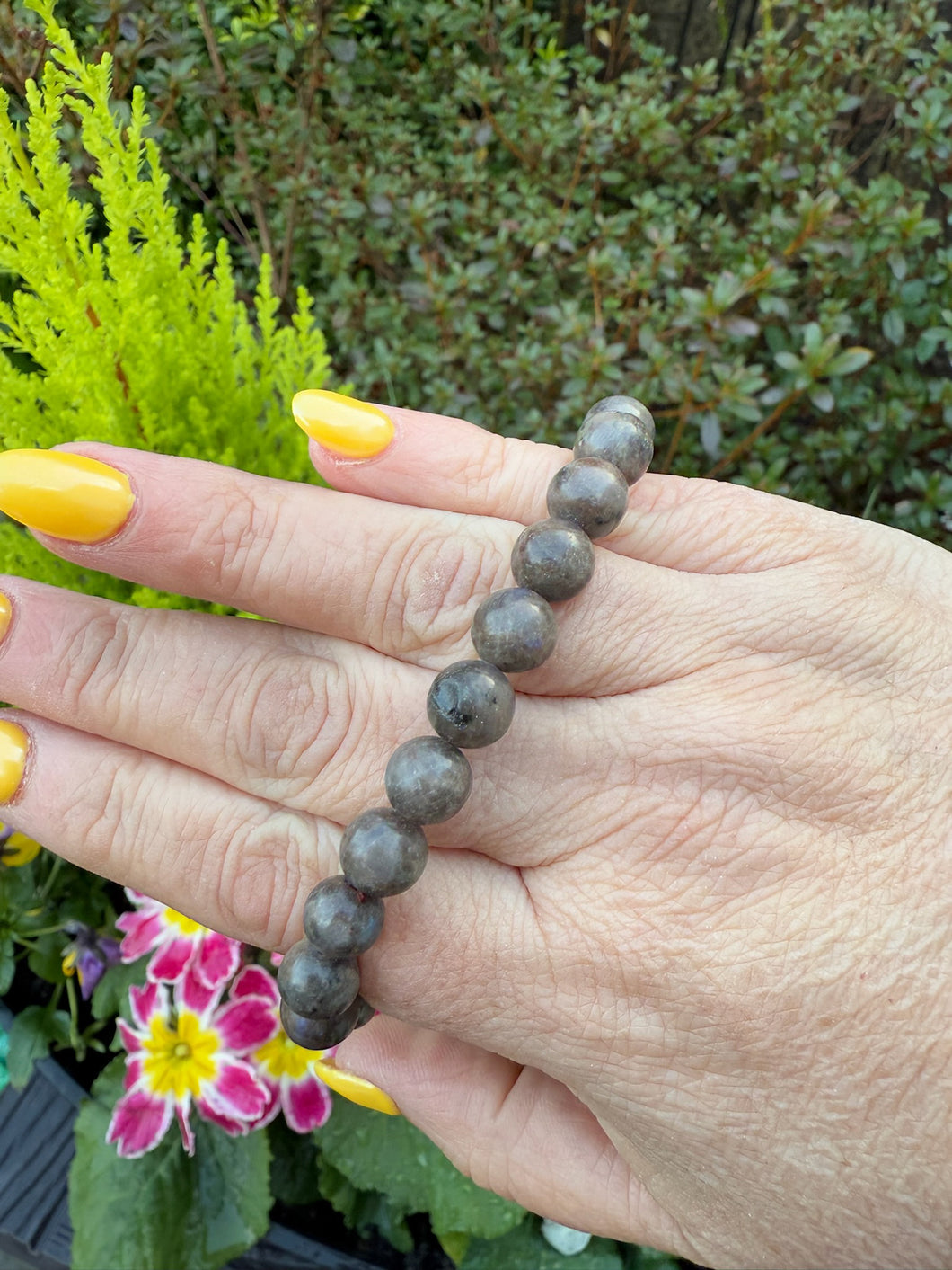 Labradorite Bead Bracelet 8mm Beads