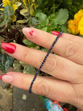 Load image into Gallery viewer, Faceted Blue Goldstone Adjustable Bracelet Anklet
