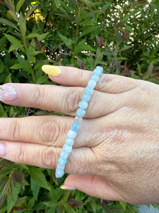 Faceted Aquamarine Bracelet