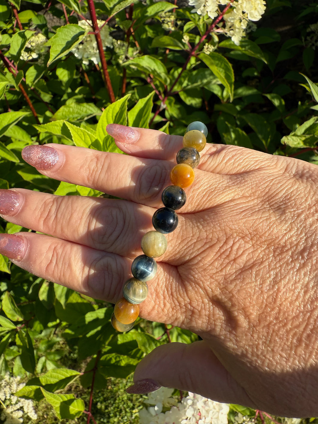 Blue Tiger Eye Bracelets 8mm Beads