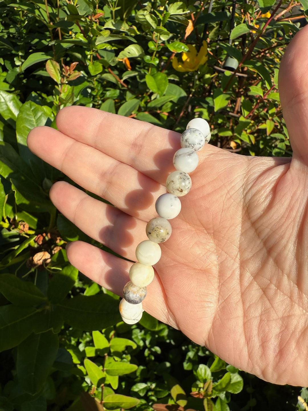 Merlinite Dendritic Opal Bracelets 8mm Beads