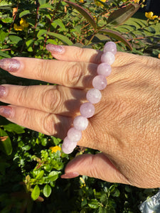 UV Reactive Kunzite Bracelet 8mm Beads