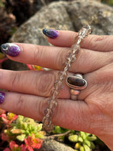 Load image into Gallery viewer, Smoky Quartz Faceted Bracelet 0.6mm Beads

