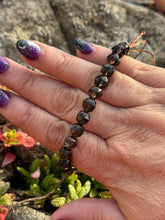 Load image into Gallery viewer, Dark Smoky Quartz Faceted Bracelet 0.6mm Beads
