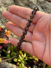 Load image into Gallery viewer, Dark Smoky Quartz Faceted Bracelet 0.6mm Beads
