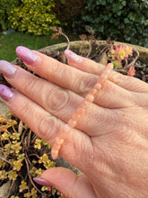 Load image into Gallery viewer, Faceted Sunstone Bracelet 4mm Beads
