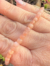 Load image into Gallery viewer, Faceted Sunstone Bracelet 4mm Beads
