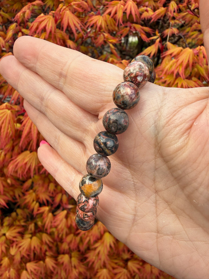 Leopard Skin Jasper Bracelet 8mm Beads