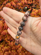 Load image into Gallery viewer, Leopard Skin Jasper Bracelet 8mm Beads
