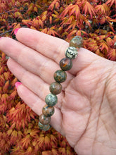 Load image into Gallery viewer, Rhyolite Fruit Jasper Bead Bracelet 8mm Beads

