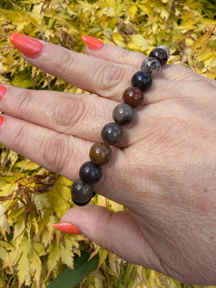 Petrified Wood Bracelet 8mm Beads