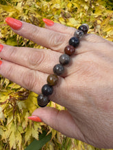 Load image into Gallery viewer, Petrified Wood Bracelet 8mm Beads
