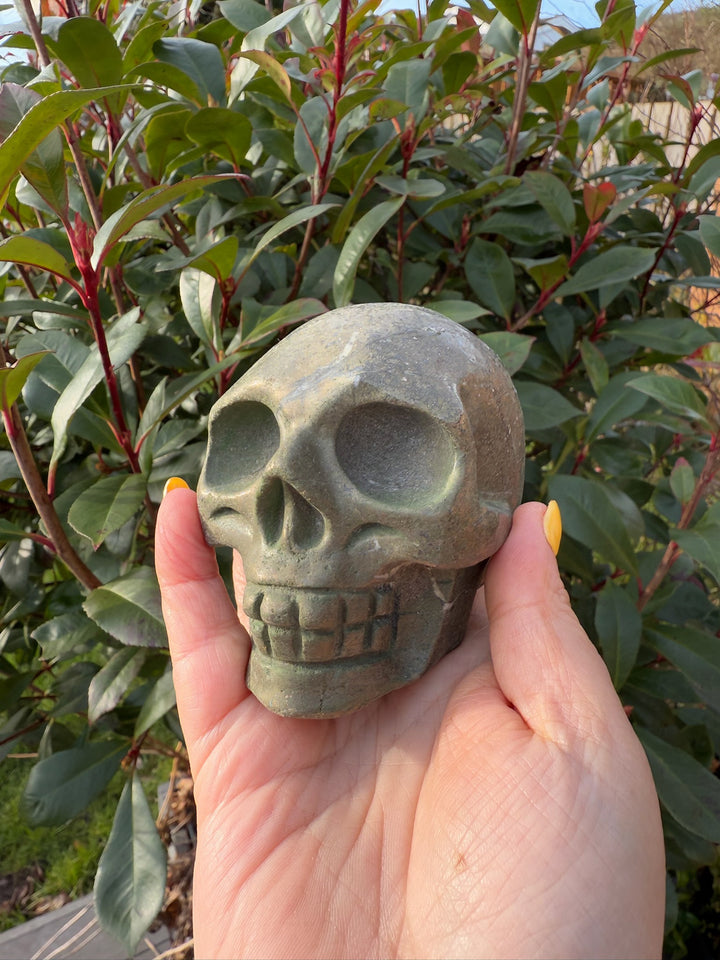 Pyrite Carved Skull