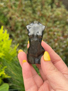 Gold Sheen Obsidian Woman Torso Carving,