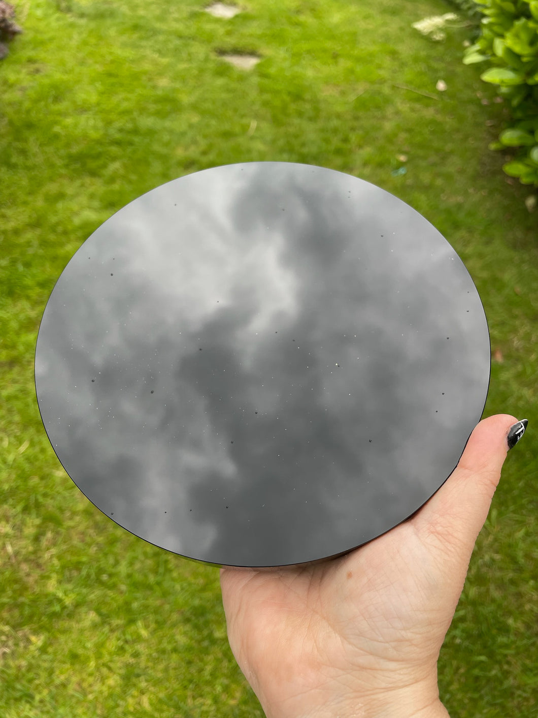 Large Obsidian Scrying Mirror 18cm or 7 inch Diameter