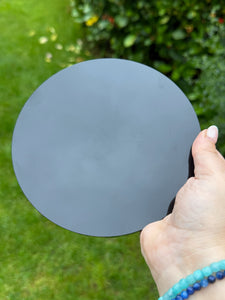 Black Obsidian Scrying Mirror 15cm or 6inch Diameter
