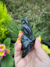 Load image into Gallery viewer, Obsidian Bat Carving
