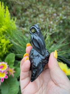 Obsidian Bat Carving