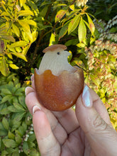Load image into Gallery viewer, Handcarved Agate Carnelian Chick in Egg
