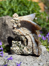 Load image into Gallery viewer, Large 8th Vein Ocean Jasper Phoenix Carving
