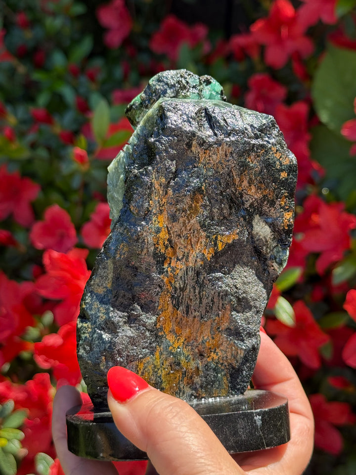Contemporary Emerald Face Carving