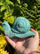 Load image into Gallery viewer, Large Amazonite Snail Carving
