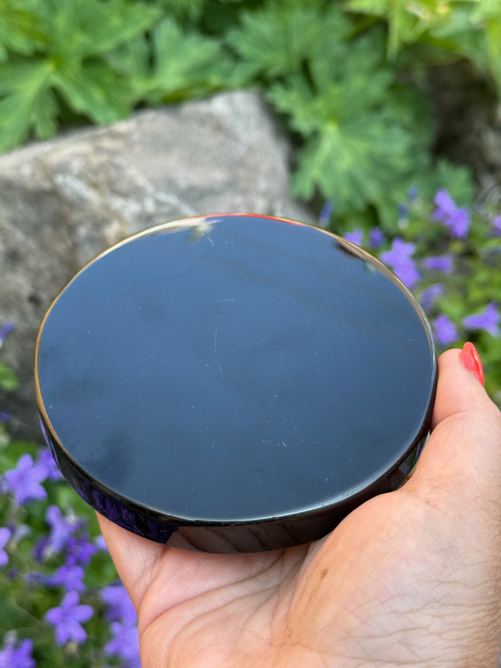 Healing Hands Obsidian Mirror 10cm